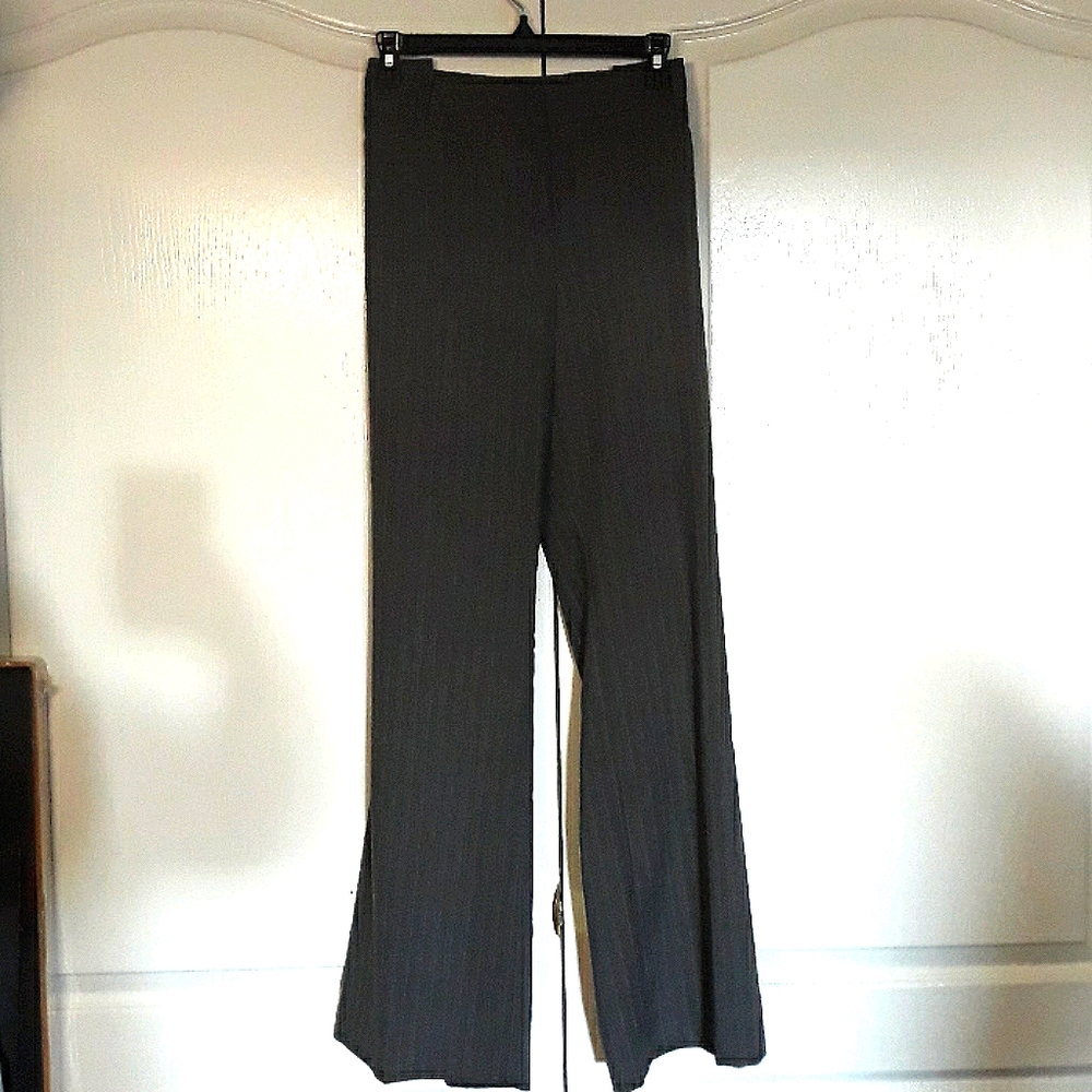 Grey Pinned Striped Dress Slacks Size 14